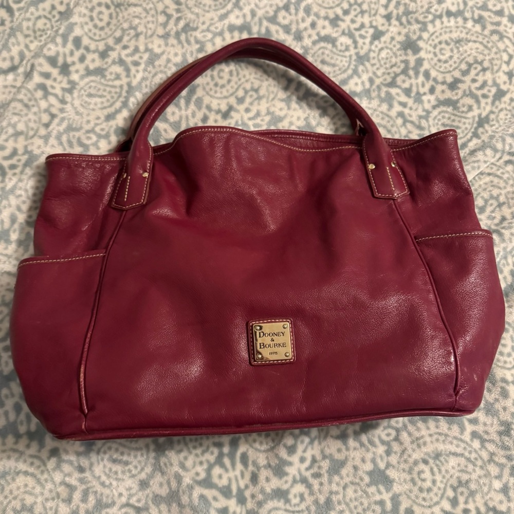 Dooney & Bourke Burgundy Leather weekender 22in by 16in